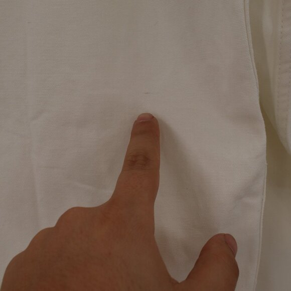 NWT Uskees workshirt Mens small button front work shirt cream organic cotton - Picture 10 of 16